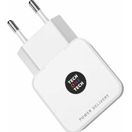 TECH ONE TECH Wandladegerät – 65 W GaN · USB Typ C · USB · Weiß