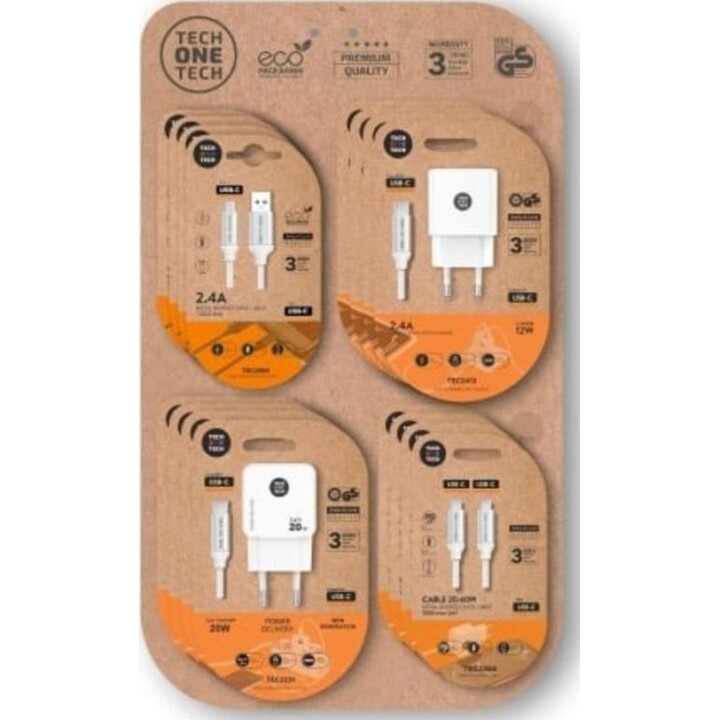 OneTech Display Stand for GaN Chargers and USB Cables 4 Hooks 16 Products 400801
