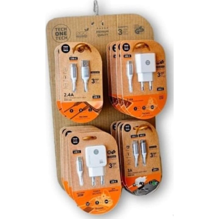 OneTech Display Stand for GaN Chargers and USB Cables 4 Hooks 16 Products 400801