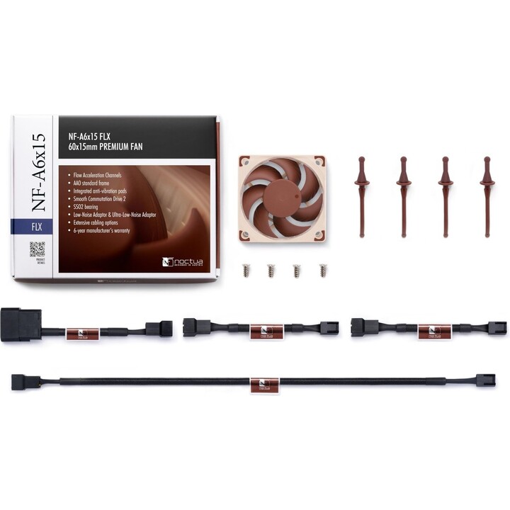 Ventilador Noctua NF-A6x15 FLX Slim de 60 x 15 mm NF-A6x15