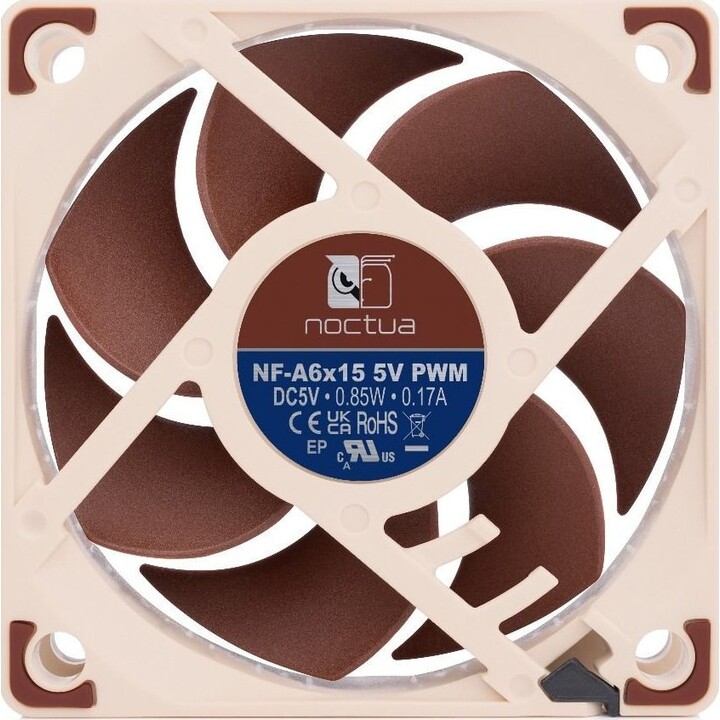 Ventilador delgado Noctua NF-A6x15 5 V PWM, 60 x 15 mm NF-A6x15 5 V PWM