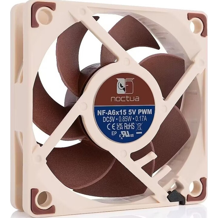 Ventilador delgado Noctua NF-A6x15 5 V PWM, 60 x 15 mm NF-A6x15 5 V PWM