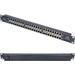 Injetor PoE Extralink de 24 portas, 100 Mbps, RJ45, para montagem em rack, modelo EX.2015 (Verificado)