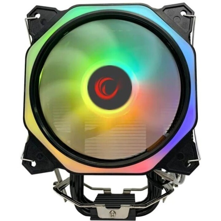 Refroidisseur de processeur Rampage Octagon C50 LGA1700 AM5 1 800 tr/min 120 mm ARGB PWM Noir OCTAGONC50-BLACK