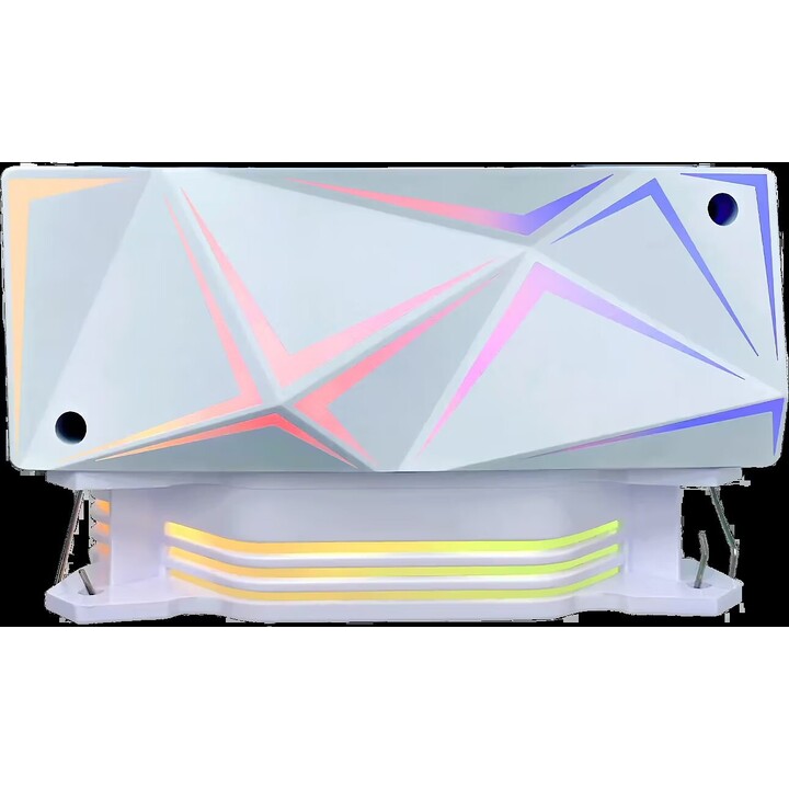Refrigerador de CPU Rampage Octagon C50 para LGA1700 y AM5, 1800 rpm, 120 mm, ARGB, PWM, blanco OCTAGONC50-WHITE