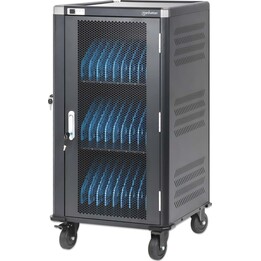 Manhattan Charging Cart for 30 Laptops (up to 16"), charges via AC adapters (EU) (requires cable installation)