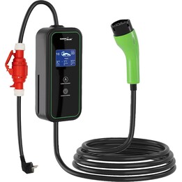Chargeur EV / PHEV GreenBlue, portable, type 2, longueur câble 680cm, IP65, 11kV, 220-380V AC 50/60Hz, 16A, 3 phases, GB1100