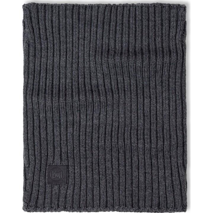 Buff Norval 673941 Bufanda tubular de punto de lana merina, gris jaspeado, talla M