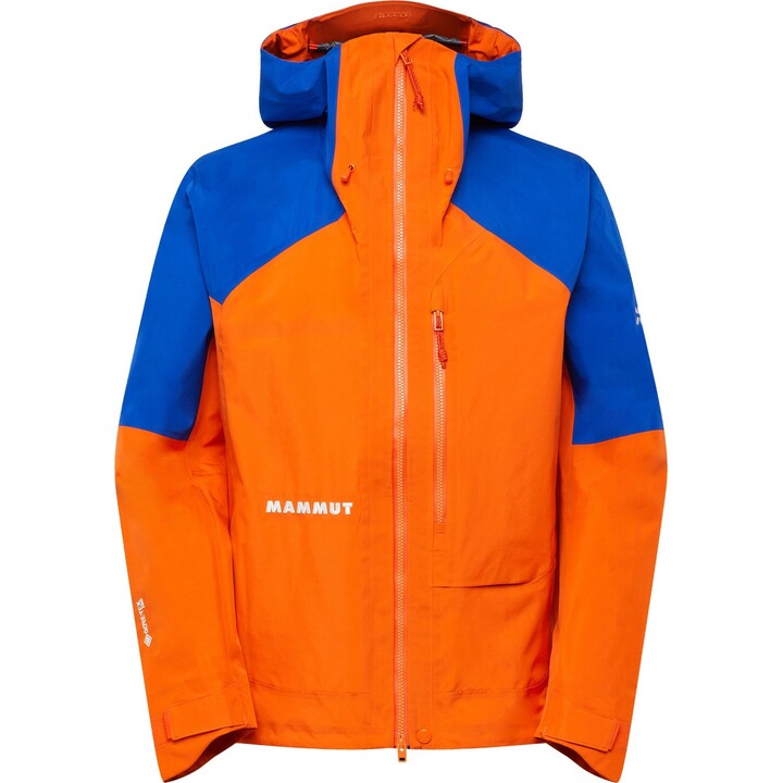 Chaqueta con capucha Mammut Eiger Nordwand Advanced HS 679214, color naranja Eiger y azul, talla XL