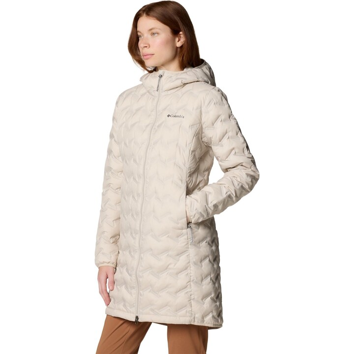Chaqueta larga de plumón Columbia Delta Ridge II 578597 para mujer, color Dark Stone, talla S