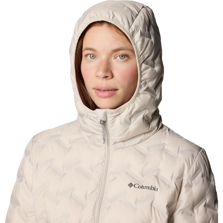 Chaqueta larga de plumón Columbia Delta Ridge II 578597 para mujer, color Dark Stone, talla S