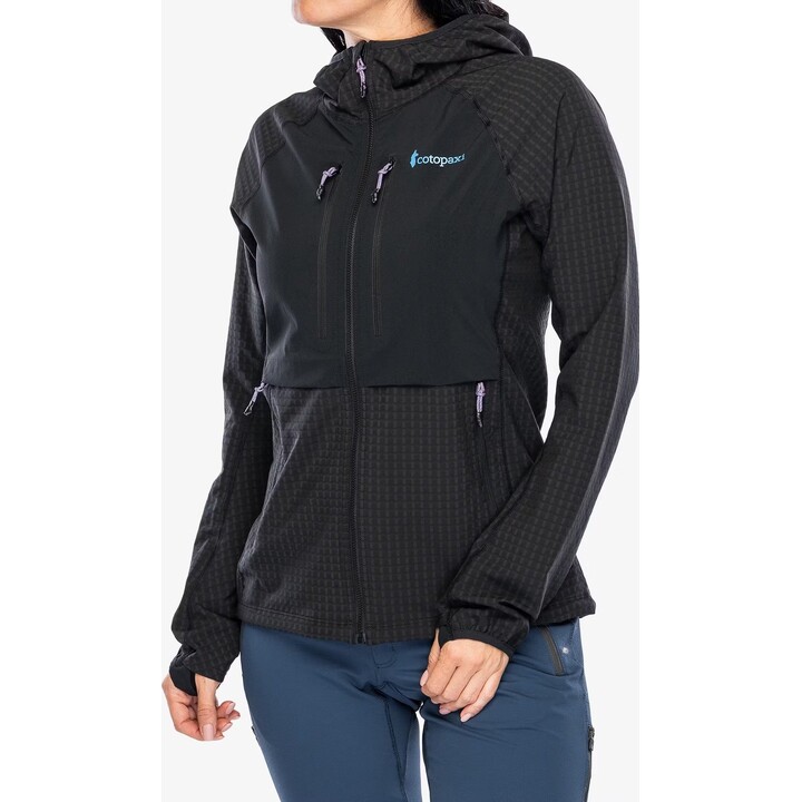 Chaqueta softshell con capucha Cotopaxi Yermo 622137 para mujer, negra, XS