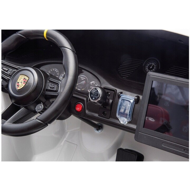 DK-P911 Coche eléctrico Porsche GT3 24V, color blanco