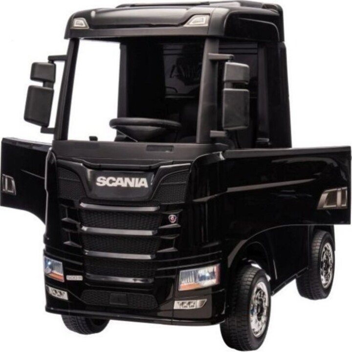 Camion électrique Scania 500R HL698 4x4, à conducteur assis, noir