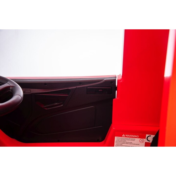 Camião elétrico de brincar Scania 500R HL698 4x4, pintado de vermelho