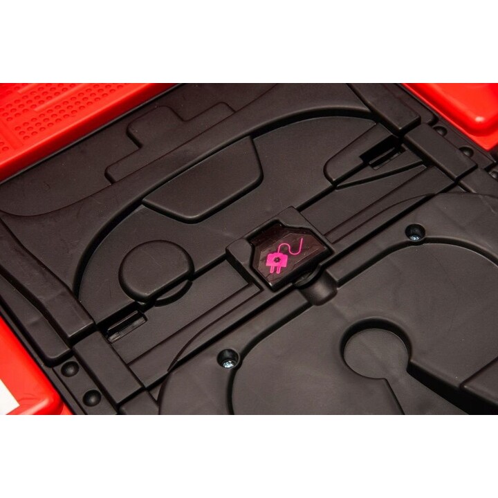 Camión eléctrico para niños Scania 500R HL698 4x4, pintado de rojo