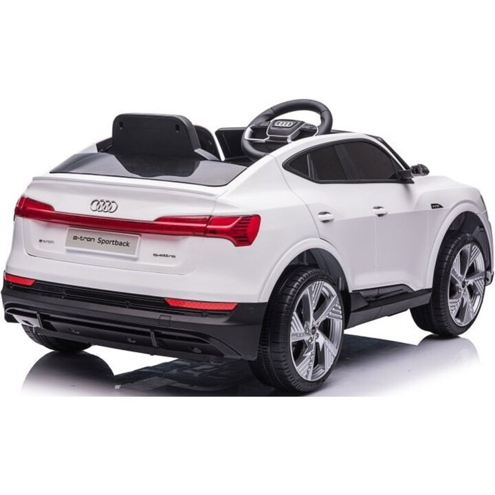 Coche eléctrico para niños Audi E-Tron QLS-6688, blanco, con luces LED y MP3