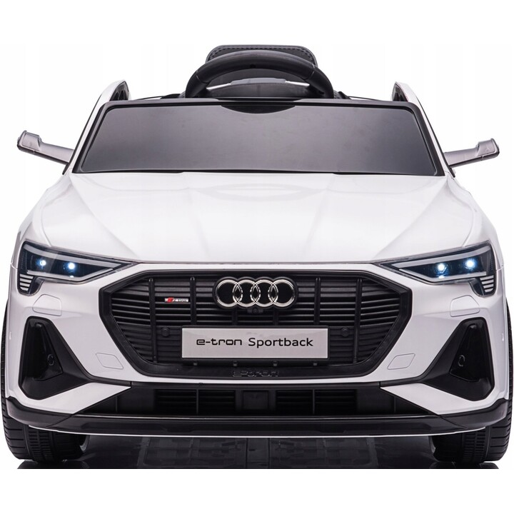 Coche eléctrico para niños Audi E-Tron QLS-6688, blanco, con luces LED y MP3