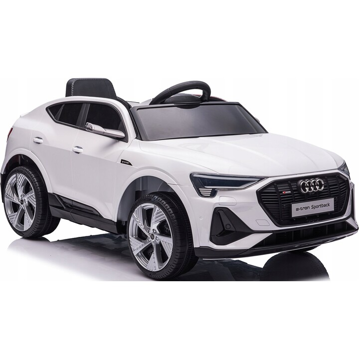 Audi E-Tron QLS-6688 Elektro-Spielzeugauto, weiß, LED, MP3