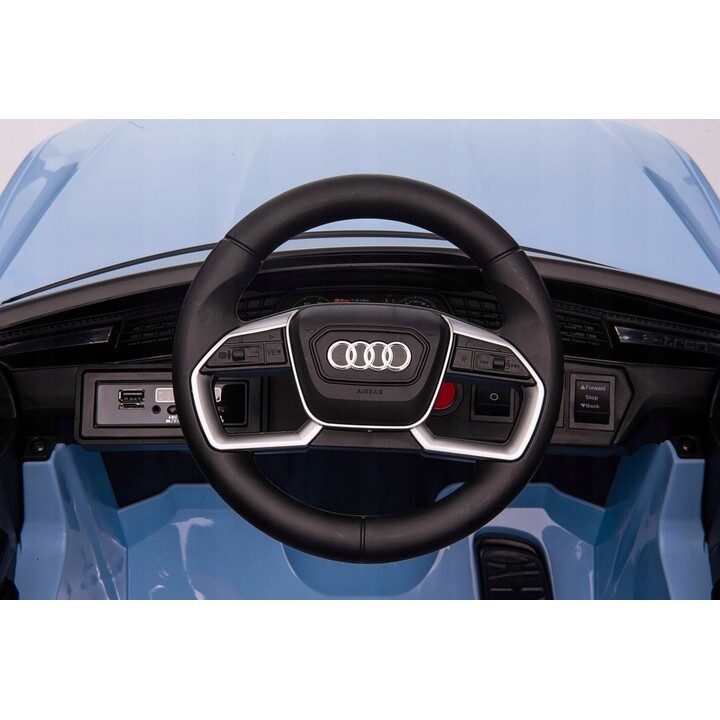 Coche eléctrico para niños Audi E-Tron QLS-6688, blanco, con luces LED y MP3