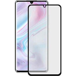 Protezione per schermo in vetro temperato nero 2.5D con incollaggio completo 9H per Xiaomi Mi Note 10/Note 10 Pro