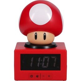Despertador Paladone Super Mario com ícone do Super Cogumelo PP13124NN