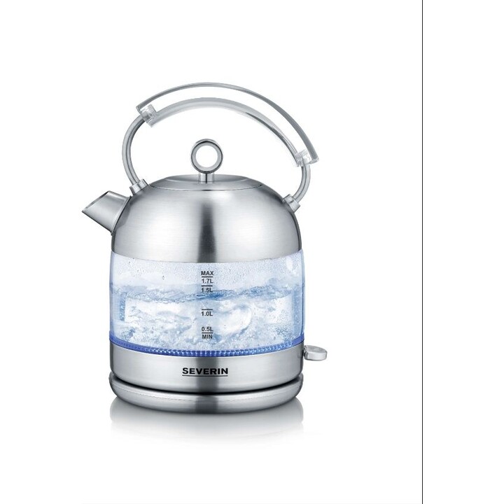 Severin WK 3459 | Hervidor de vidrio retro 1,7 L y 2400 W