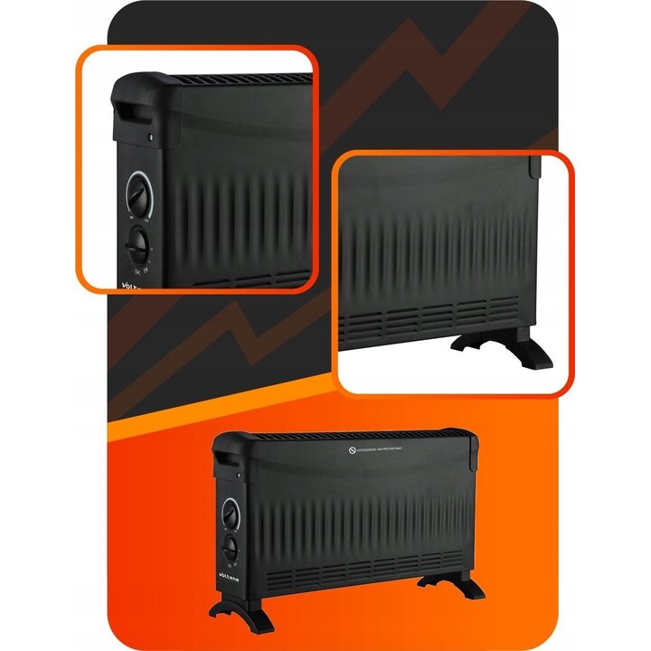 Volteno basic convection heater VO2456 2000 W 750 W 1250 W 2000 W black