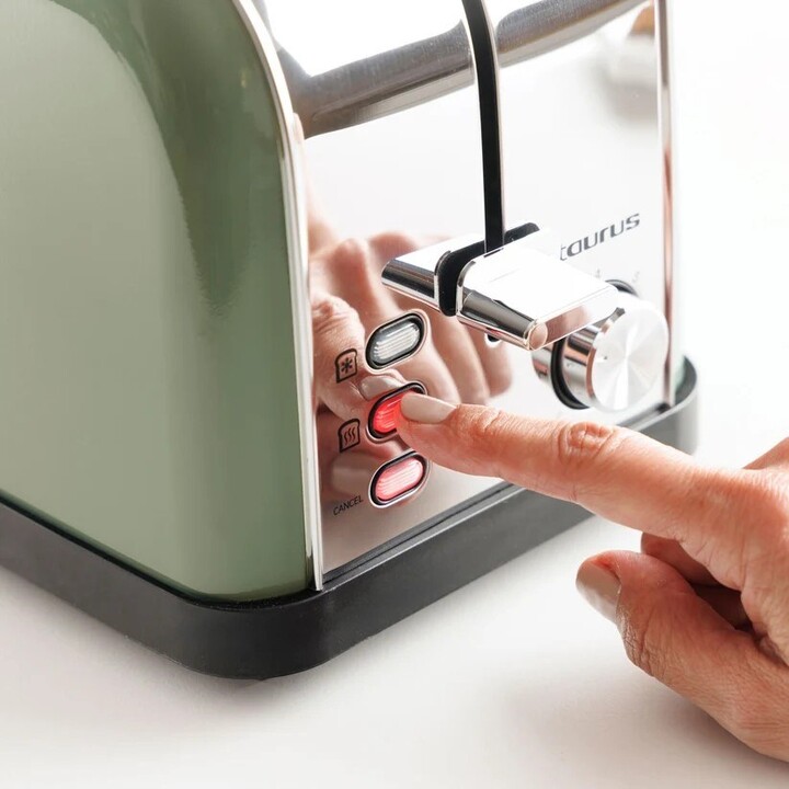 Taurus Vintage Toaster, olivgrün, 1500 W