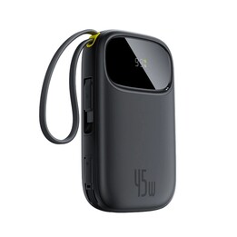 Baseus EnerFill FC31 Powerbank avec écran avec câbles USB-C et Lightning 45 W Noir
