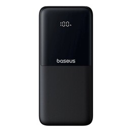 Baseus Lipow Powerbank mit doppeltem integriertem Kabel und Display 10000 mAh 22,5 W Schwarz