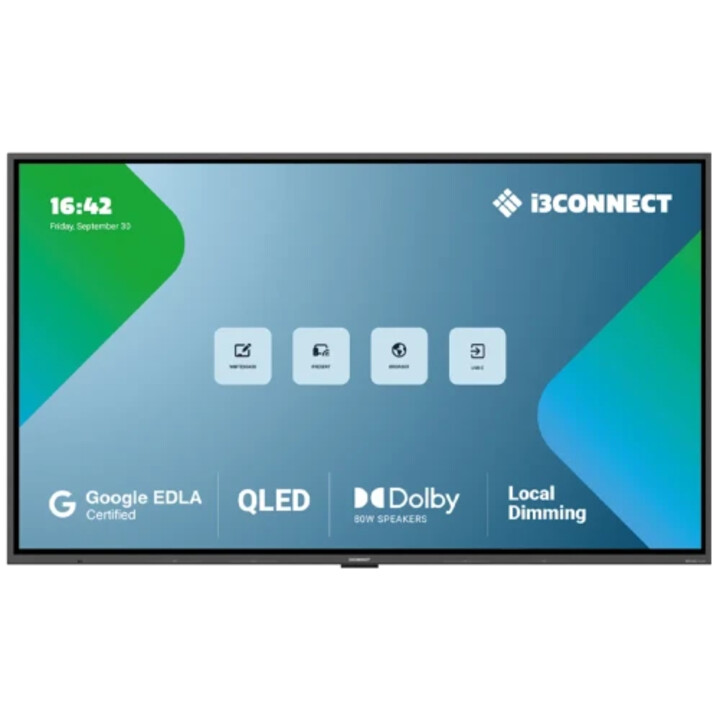 I3 Connect Aspen4 - Display IFP 86" Android 15 - Edla - 8 GB di RAM - 128 GB QLED (Quantum Dot LED) Direct LED / 3840 x 216