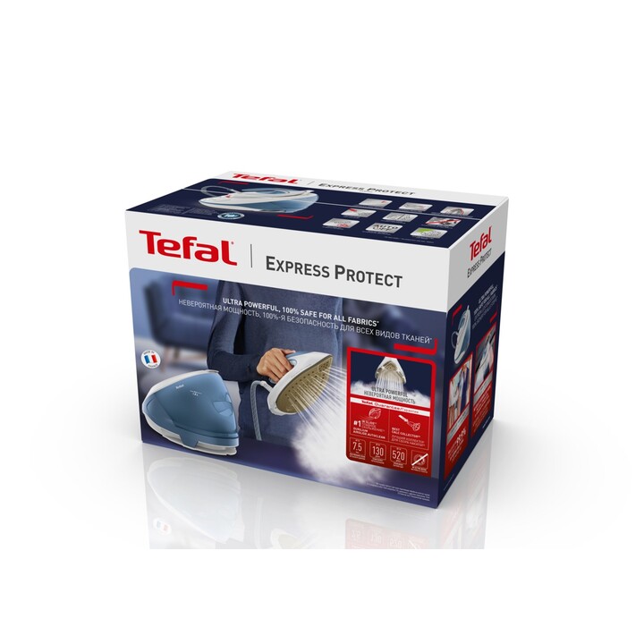 Tefal Express Protect SV9202 2800 W 1.8 L Durilium AirGlide Autoclean soleplate White, Blue