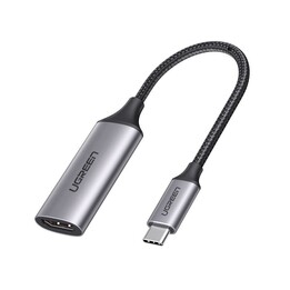 Ugreen 70444 HDMI Type A (Standard) to USB Type C Video Cable Adapter, Aluminum, Black