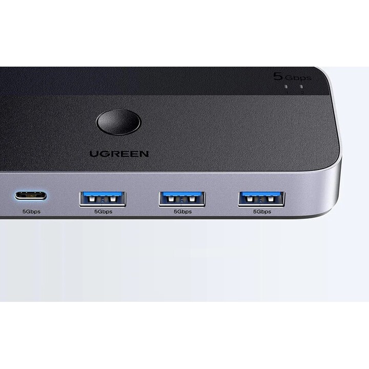 Conmutador USB 3.0 Ugreen CM662, 2×4 salidas, negro