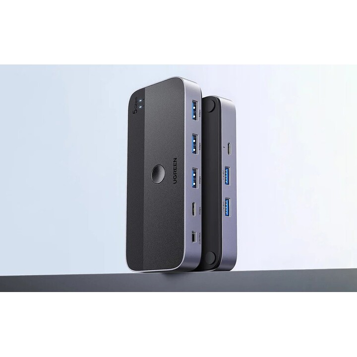 Conmutador USB 3.0 Ugreen CM662, 2×4 salidas, negro