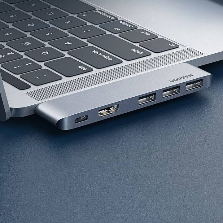 Ugreen 60559 base para portátil y replicador de puertos USB 3.2 Gen 1 (3.1 Gen 1) Type-C Plata