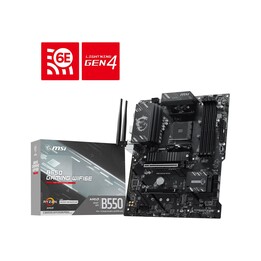 Placa-mãe MSI B550 GAMING WIFI6E com chipset AMD B550, soquete AM4