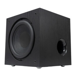 Caisson de basses Vulkkano SUB10 150W RMS Chêne Noir 10 pouces Actif RCA