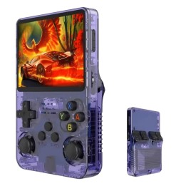 Console portable R36S 64 Go Lilas Retro MicroSD