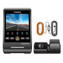 VIOFO A229 Pro Tele 3CH Dashcam 4K+2K+1080p 3 canali WiFi 5 GHz 140°