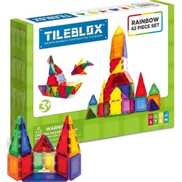 Magnetic blocks Tileblox Rainbow set 42 pieces