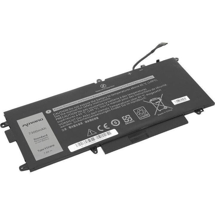 Batterie K5XWW pour Dell Latitude 5289 7390 2-en-1 - 7300 mAh (55 Wh)