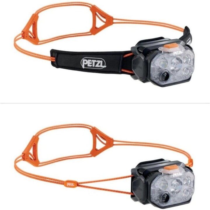 Linterna frontal Petzl Swift RL E095BC00, 1200 lm, recargable por USB-C, negro/naranja