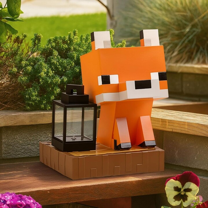 Paladone PP16201MCF Lanterna solare Minecraft LunaGlo Fox Gnome