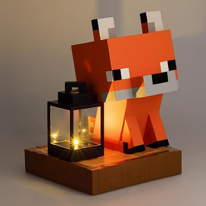 Paladone PP16201MCF Lanterna solare Minecraft LunaGlo Fox Gnome