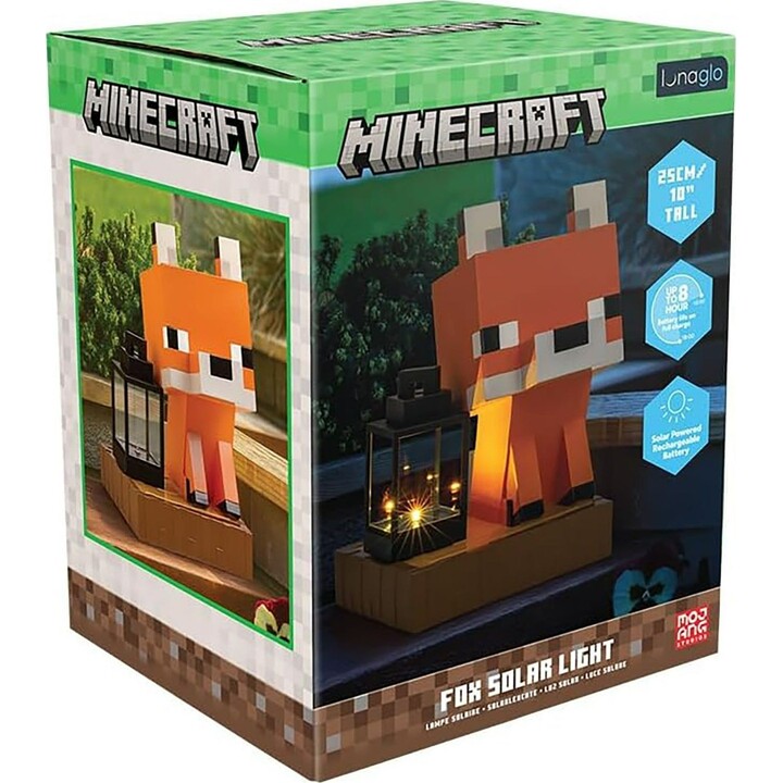 Paladone PP16201MCF Minecraft LunaGlo Fuchs-Gnom-Solarlaterne