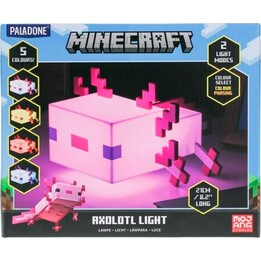 Paladone PP11743MCF Minecraft Axolotl-Leuchte, wiederaufladbar, 21 cm, rosa
