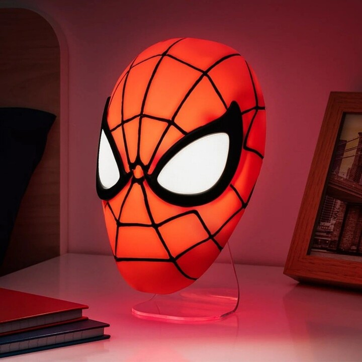 Masque Spider-Man Paladone PP11357SPMVN avec éclairage LED, 34 cm, alimentation USB/AAA