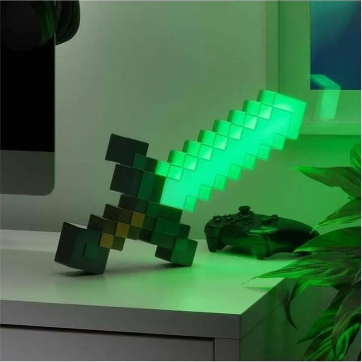 Paladone PP12711MCF Minecraft Diamond Sword Light 40cm 3 Modes USB/AAA